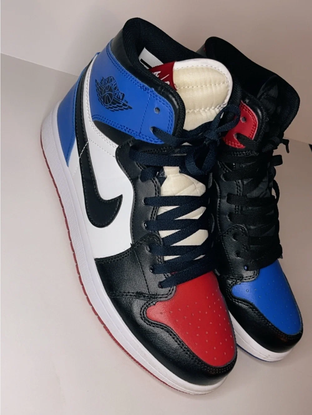 Air Jordan 1 Mid “Top 3” Red Blue Black Men’s Size 9.5